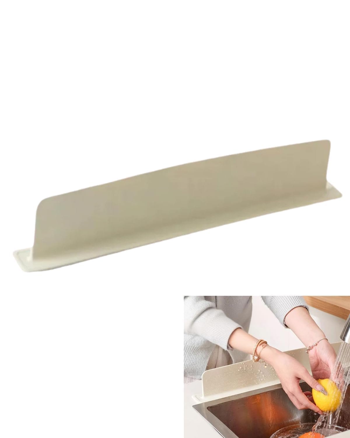 Silicone Sink Splash Guard for Kitchen – Flexible Water Barrier for Dishwashing – Universal Fit to Protect Countertops
