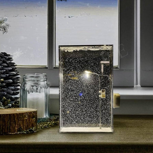 DIY Snowfall Lamp with Street Light Snow lamp– Handmade Snow Scenery Night Light