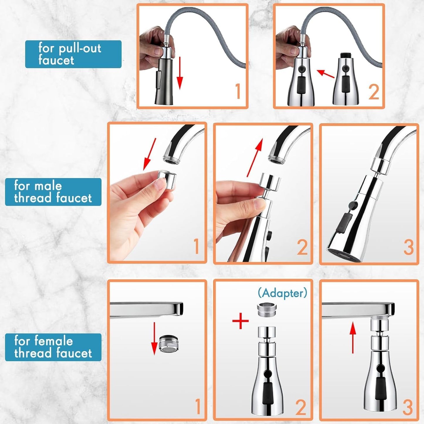 360 Degree Movable Faucet