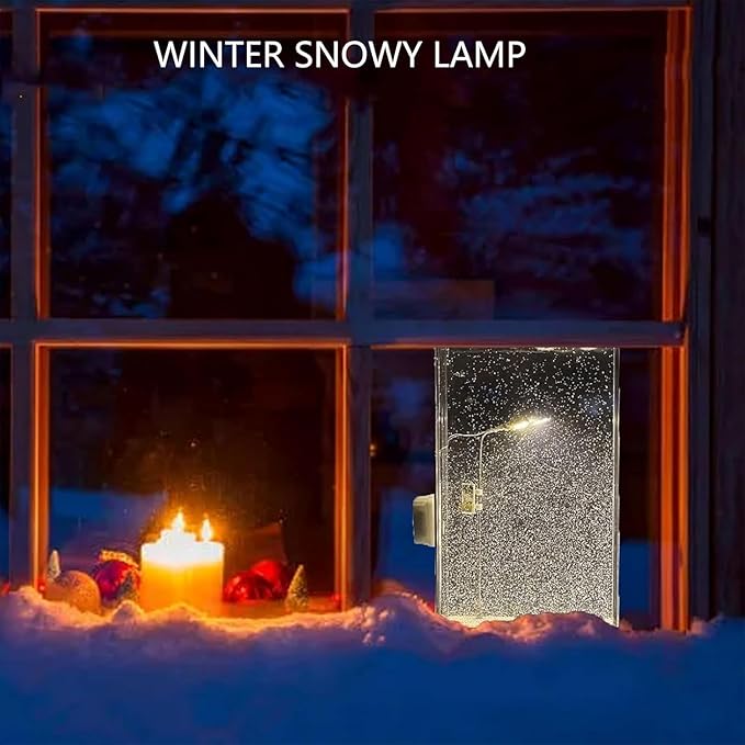 DIY Snowfall Lamp with Street Light Snow lamp– Handmade Snow Scenery Night Light